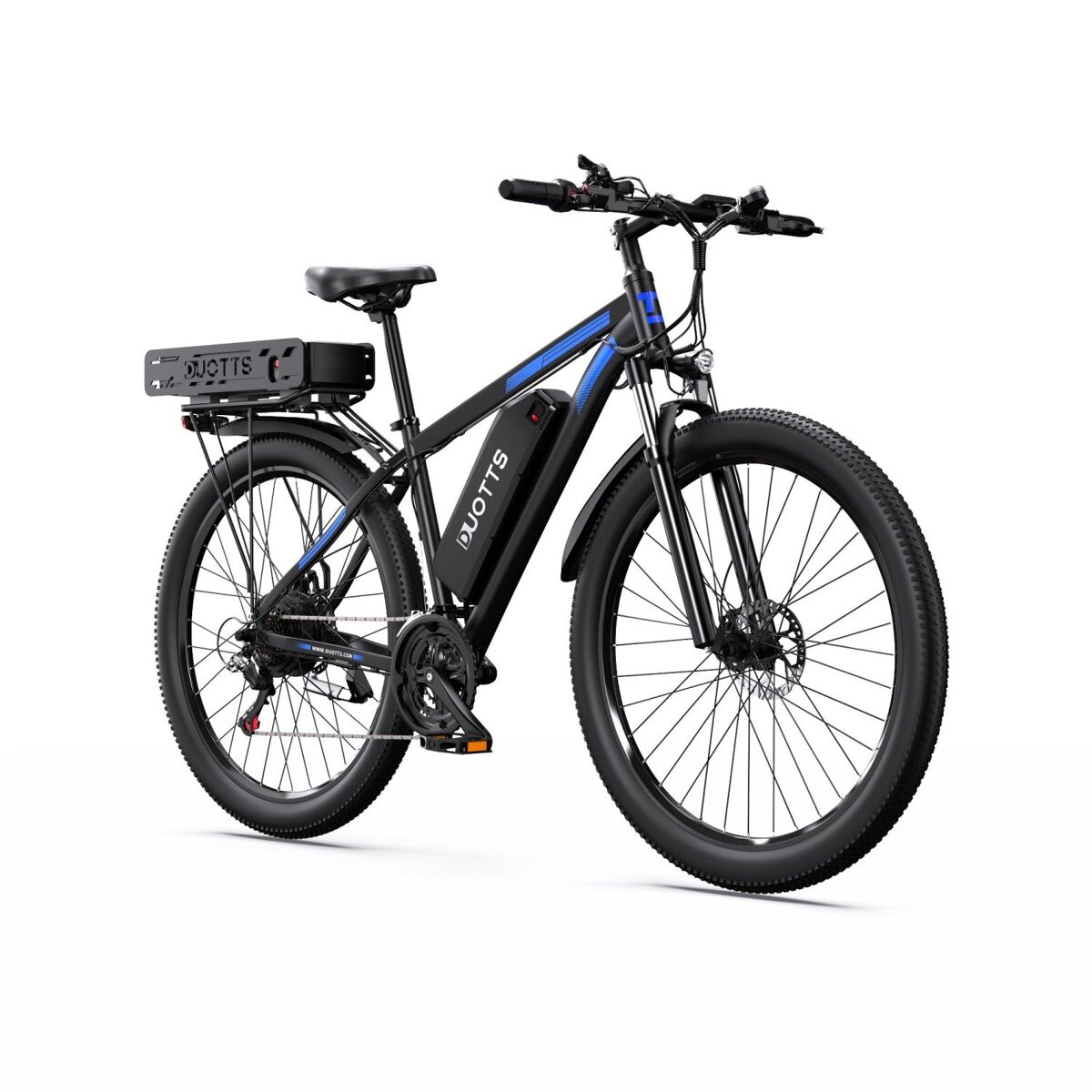 Bicicleta électrique duotts  c29-k - bateria 48v15ah＋48v22.5ah pneus de 29” travões a disco hidráulicos - bleu noir