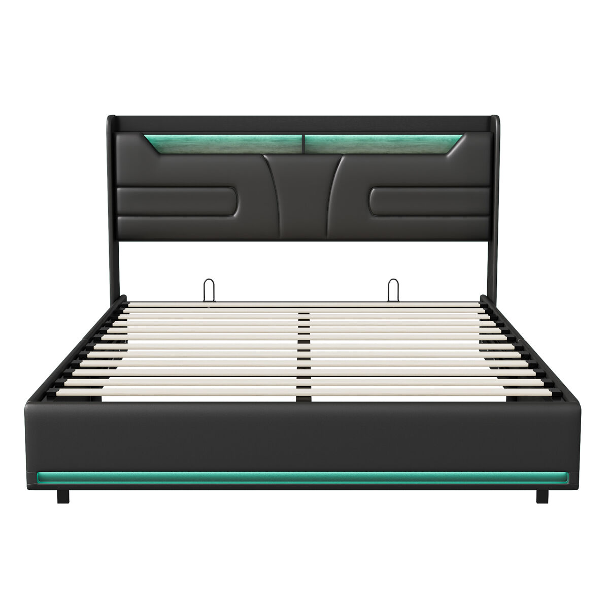 Cama 160x200cm, cama de casal, led, usb