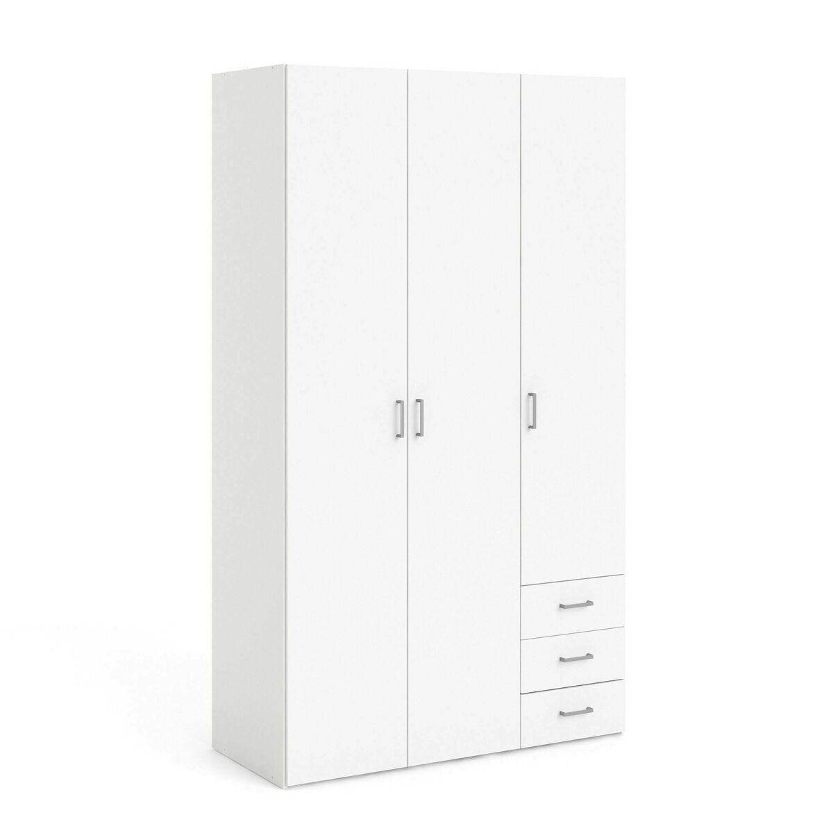 Guarda-roupa 3 portas 4 prateleiras em madeira nobilitada