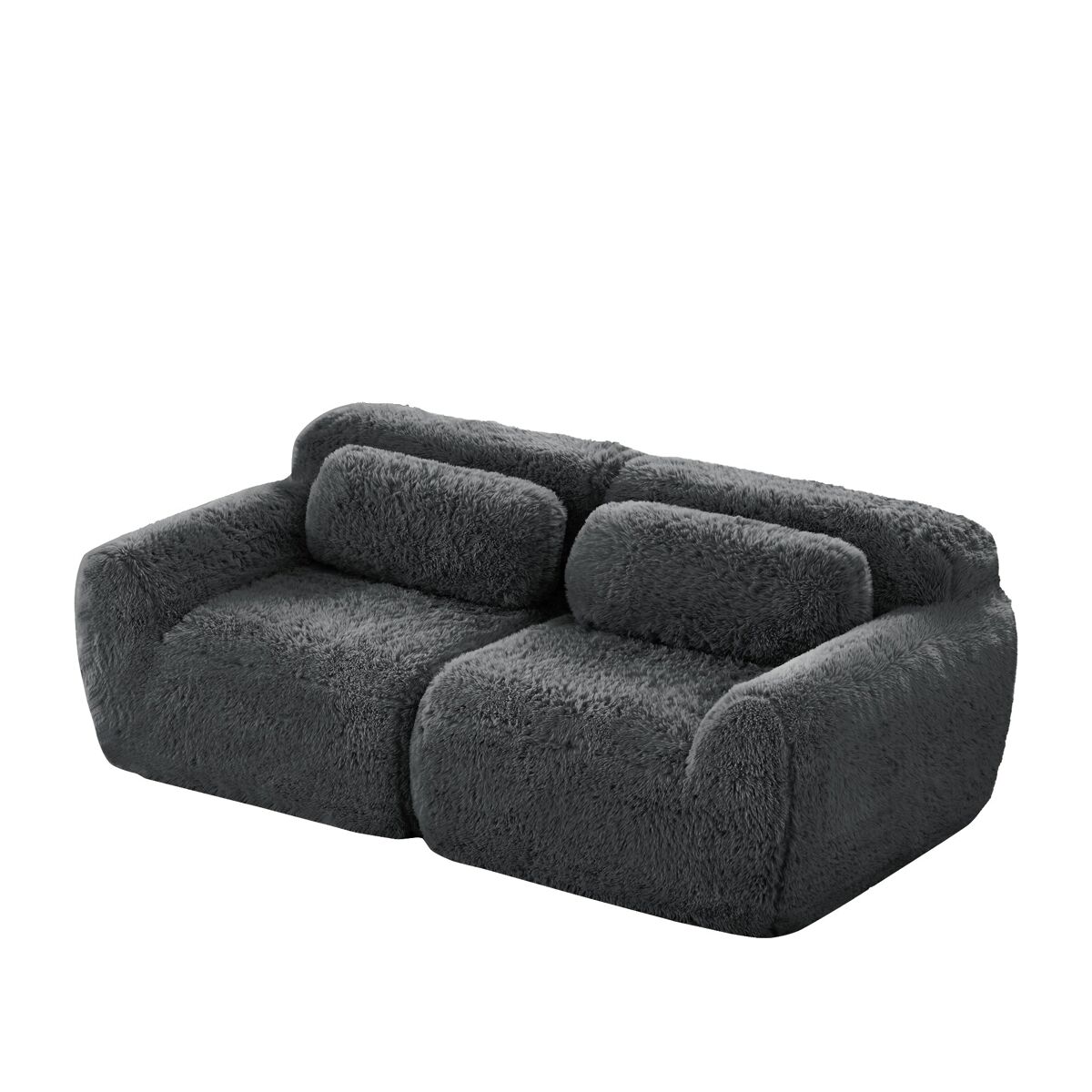 Sofá modular em tecido de peluche — sem necessidade de montagem (riftinfinite)