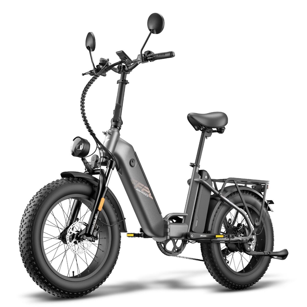 Bicicleta elétrica fafrees ff20 polar - bateria 48v12*2ah 20" travão a disco hidráulico - cinza