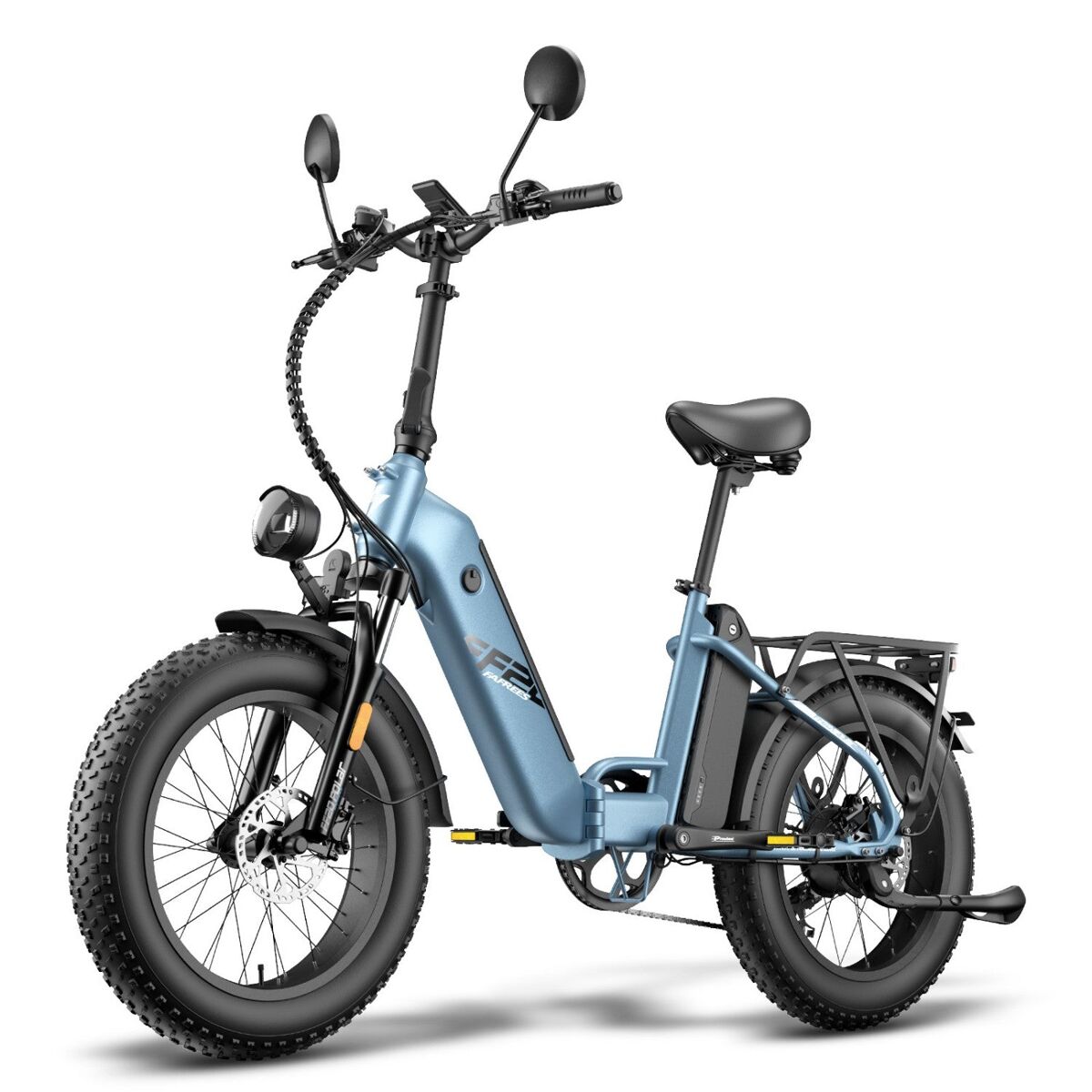 Bicicleta elétrica fafrees ff20 polar - bateria 48v12*2ah 20" travão a disco hidráulico - azul acinzentado