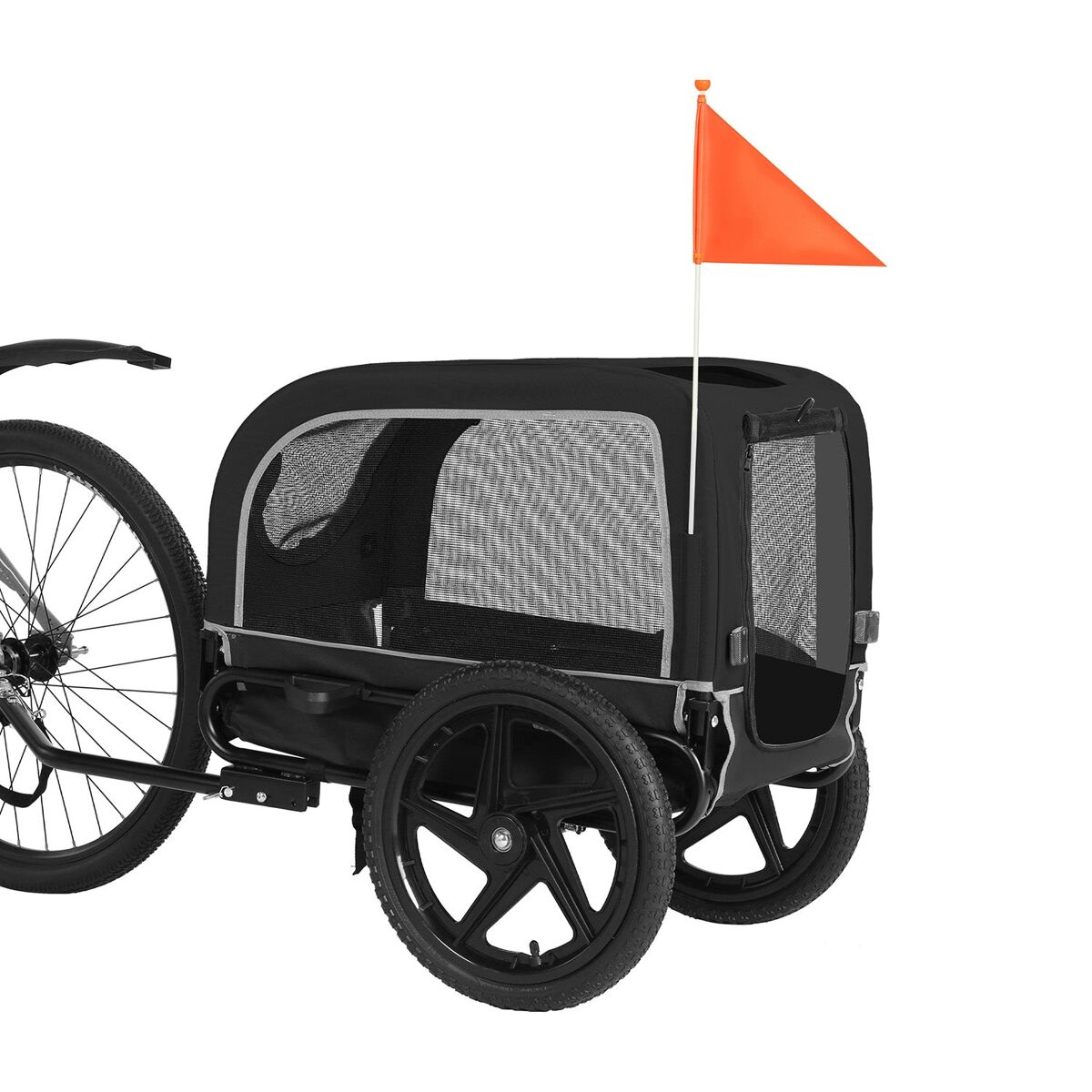 Sepnine 20303n trailer para pets – dobrável, impermeável, 23kg - gris
