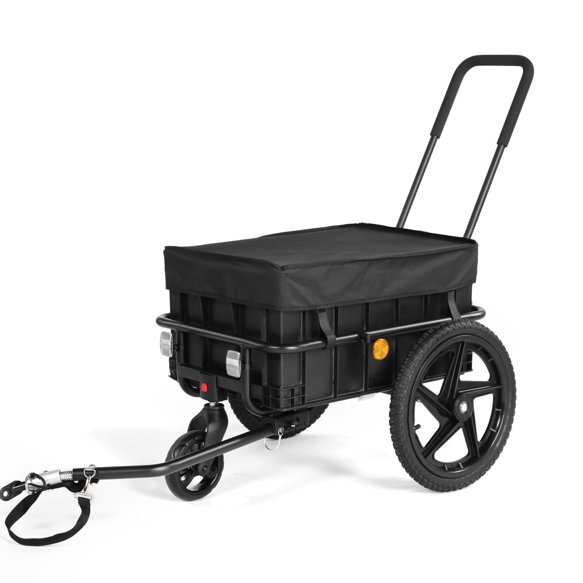 Sepnine 20316n trailer 50kg, alça removível, capa, rodas 40cm - preto