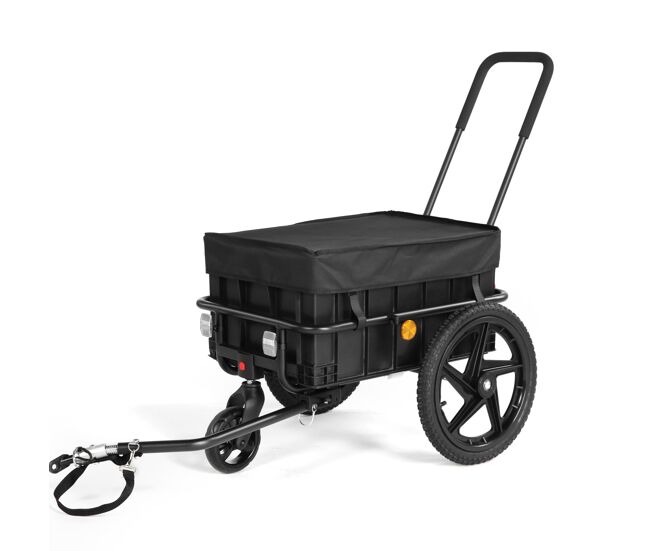 Sepnine 20316n trailer 50kg, alça removível, capa, rodas 40cm - preto