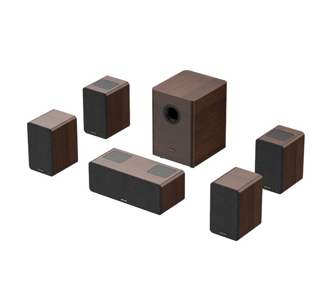 Soundbar para tv | hiwill-audio m514 5.1.4 dolby atmos - marrom escuro