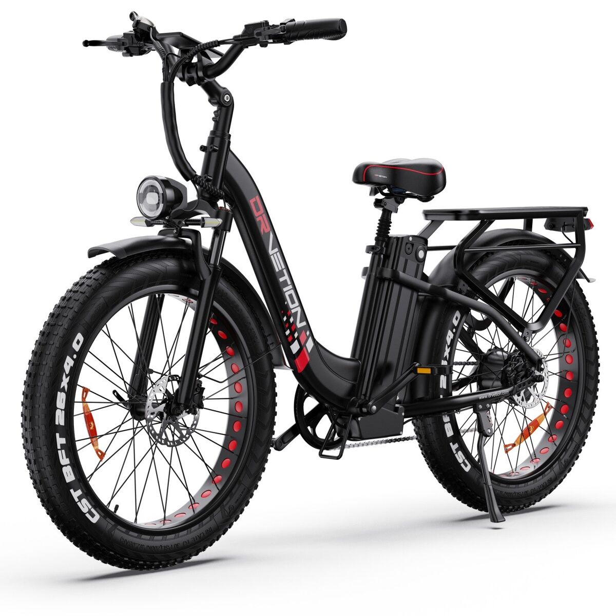 Drvetion ctr26 bicicletas eléctricas bateria 48v20ah 26 polegadas pneus travões hidráulicos - preto