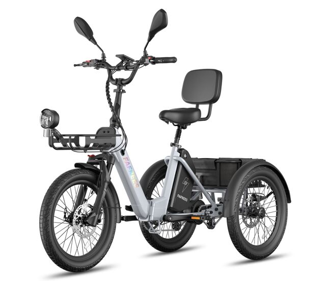 Bicicletas eléctricas fafrees f20 mate ii - motor 250w bateria 48v25ah 20 polegadas pneus travão a disco hidráulico - gris-argenté