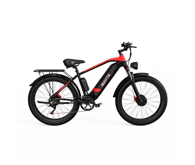 Bicicleta électrique duotts f26 - bateria 840wh autonomia 50km - noir rouge