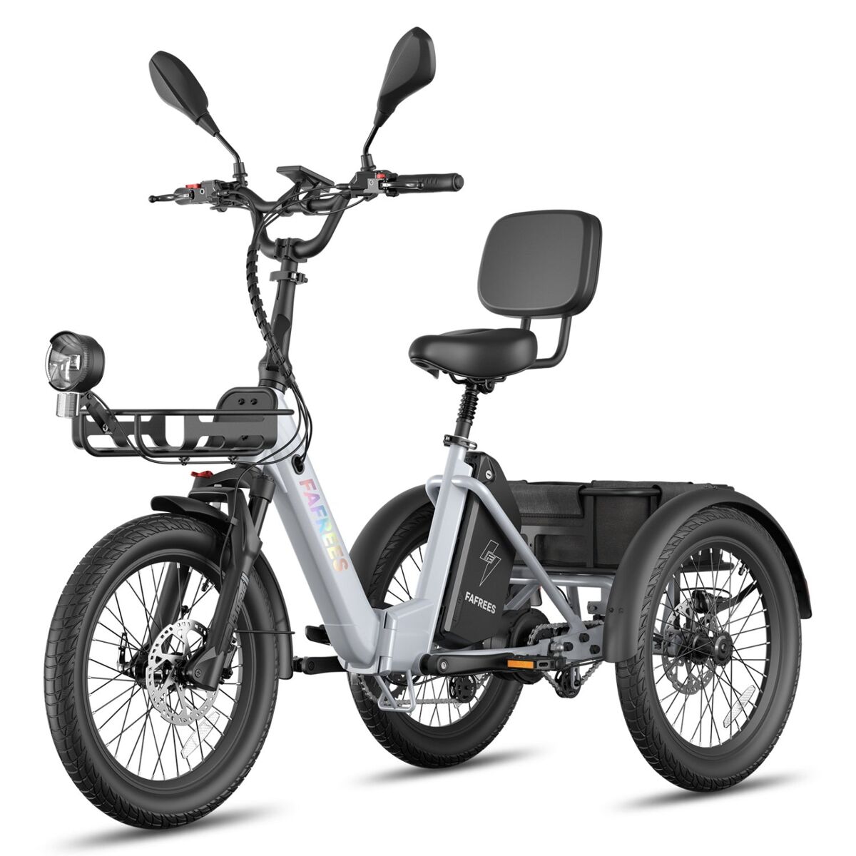 Fafrees f20 mate ii bicicletas eléctricas - motor 250w bateria 48v21ah 20 polegadas pneus travão a disco hidráulico - cinza-prateado