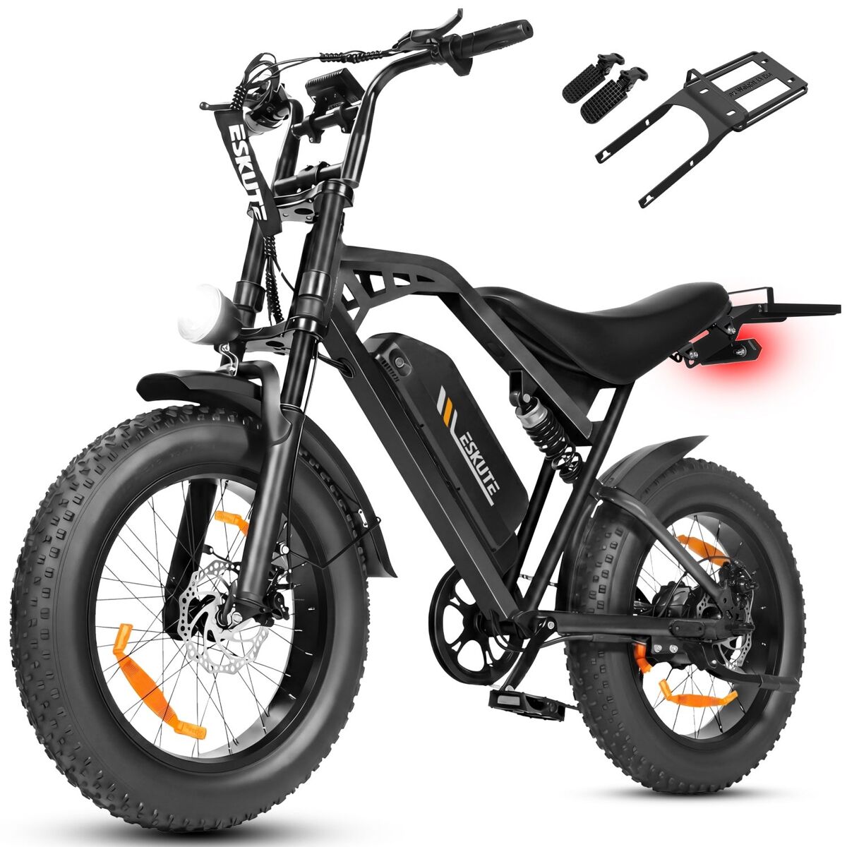Moto électrique | eskute v202 | 250w 48v20.8ah 20x4 travões mecânicos acessórios - noir