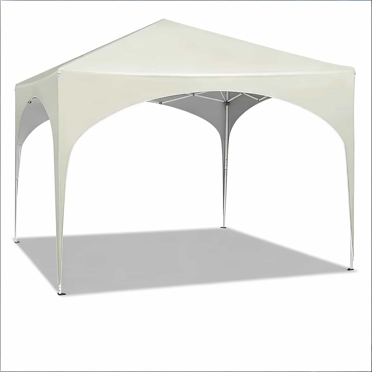 Gazebo de jardim 300x300 cm - dobrável, proteção para exterior, pátio e festas - bege