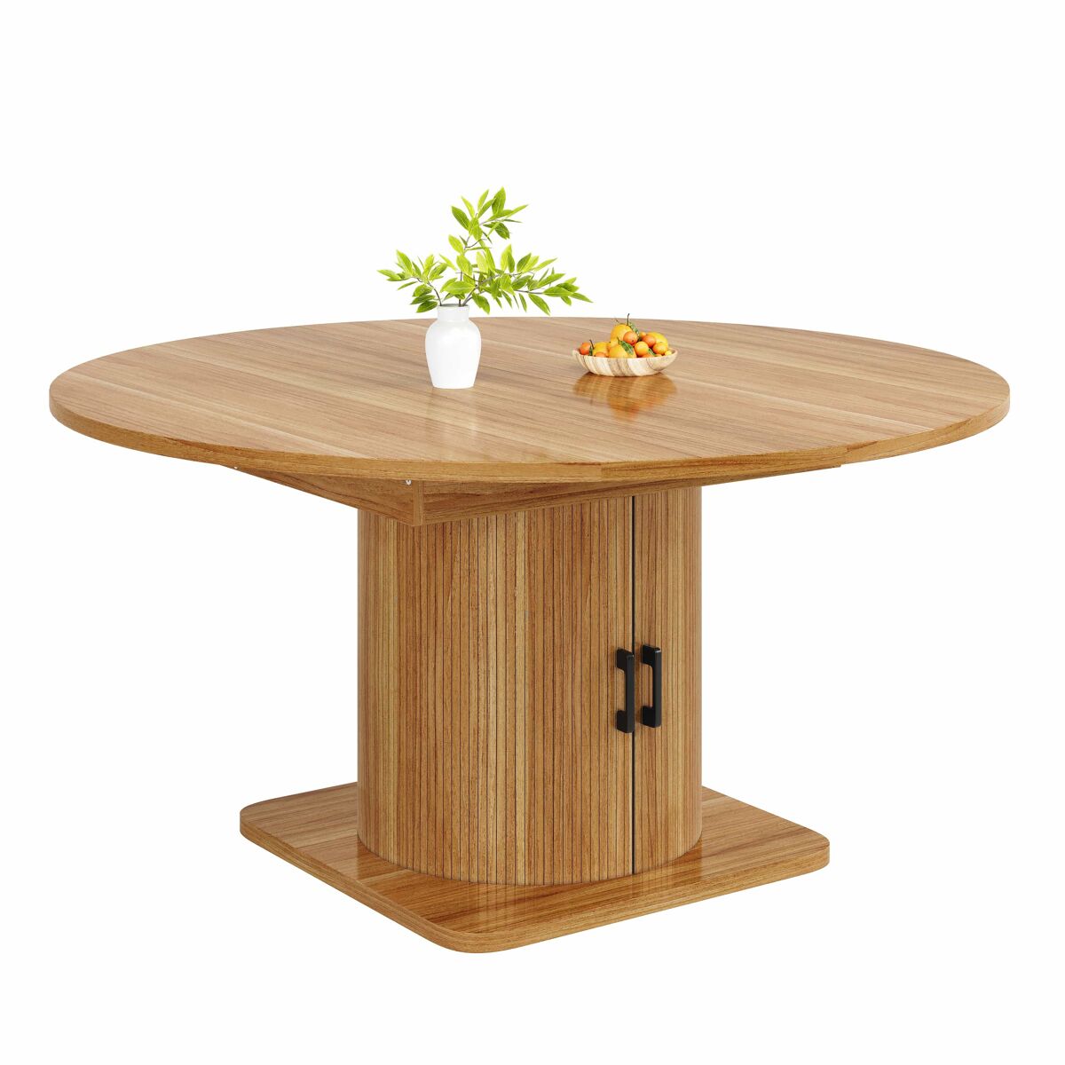 Mesa de jantar extensível multifuncional - com arrumação, prateleiras extraíveis, design que poupa espaço para cozinhas pequenas e salas de jantar,