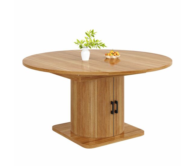 Mesa de jantar extensível multifuncional - com arrumação, prateleiras extraíveis, design que poupa espaço para cozinhas pequenas e salas de jantar,
