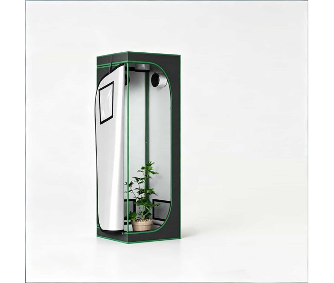 Mini-estufa 60x60x80 cm - controlo ambiental completo, resistente, para interior - preto e verde