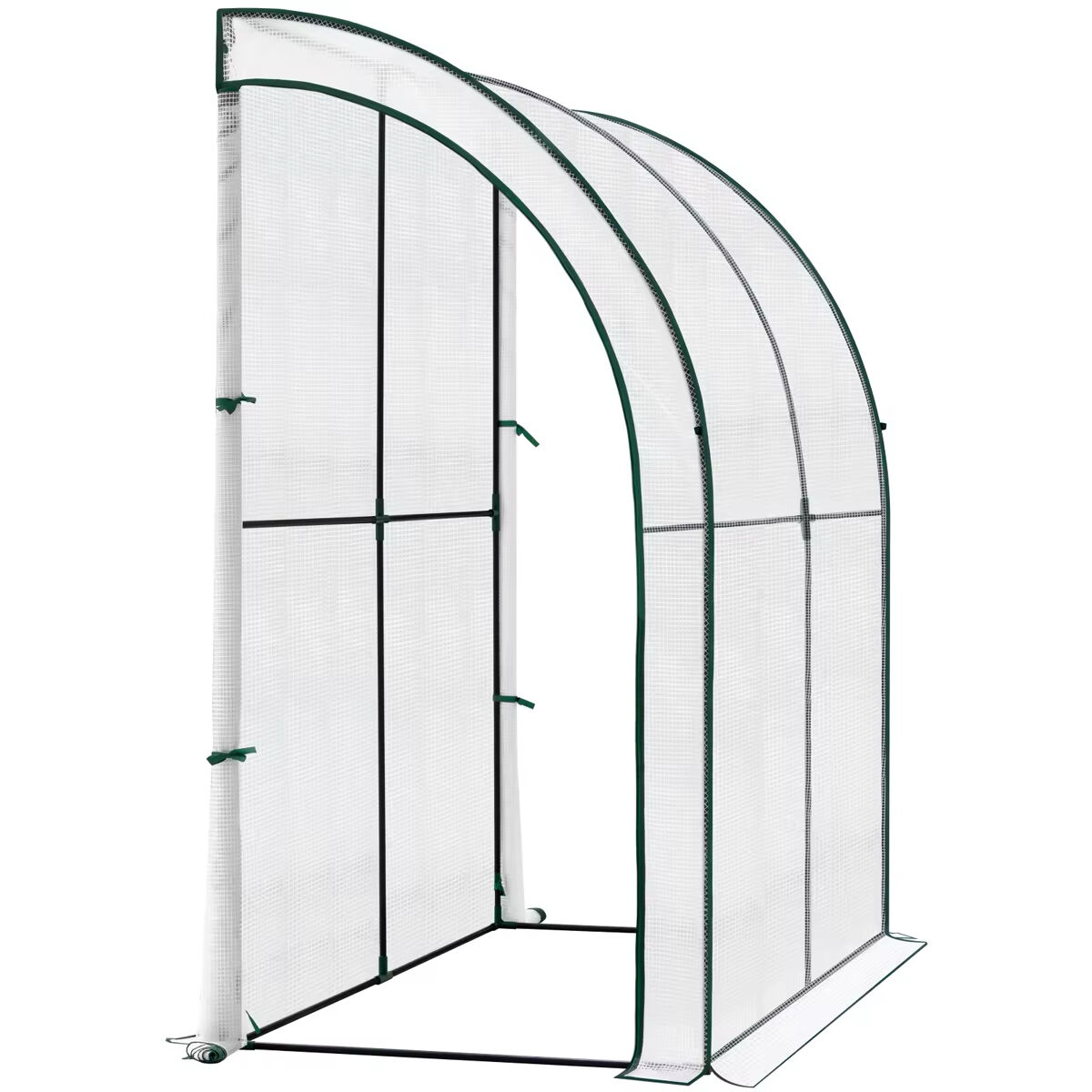 Estufa geminada 100x200x210 cm - portable, estrutura para exterior, montagem fácil - blanche