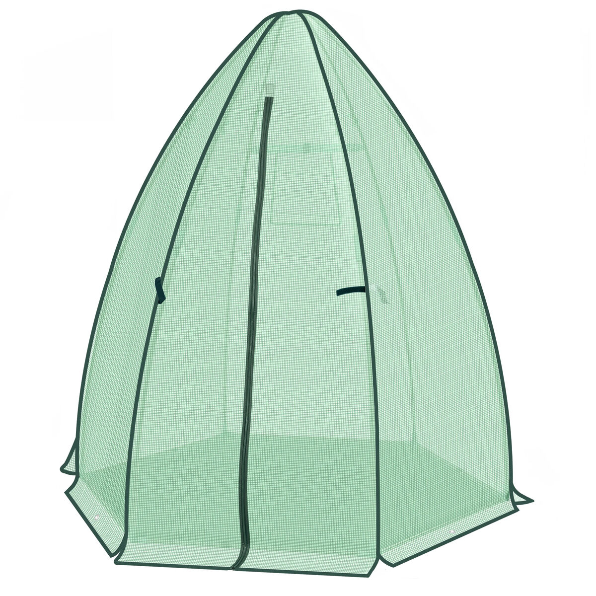 Estufa para tomates 160 x 160 x 180 cm — com porta enrolável e proteção para as plantas — verde