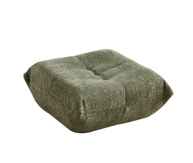 Sofá modular com chaise longue - design com almofadas cervicais, espuma de alta densidade de recuperação lenta, estrutura com suporte em ferro, não montado, configuração ajustável e reversível - verde