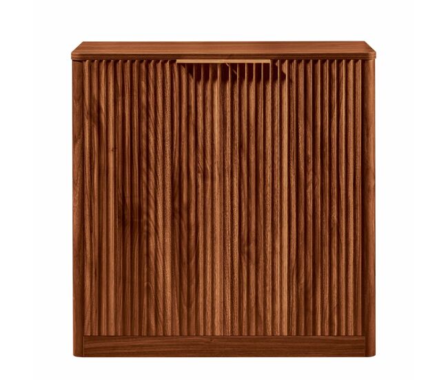 Aparador moderno 80 x 40 x 80 cm - painéis embutidos, étagères com altura ajustável, móvel para televisão ou aparador para sala de estar e de jantar, tampo resistente à água - castanho