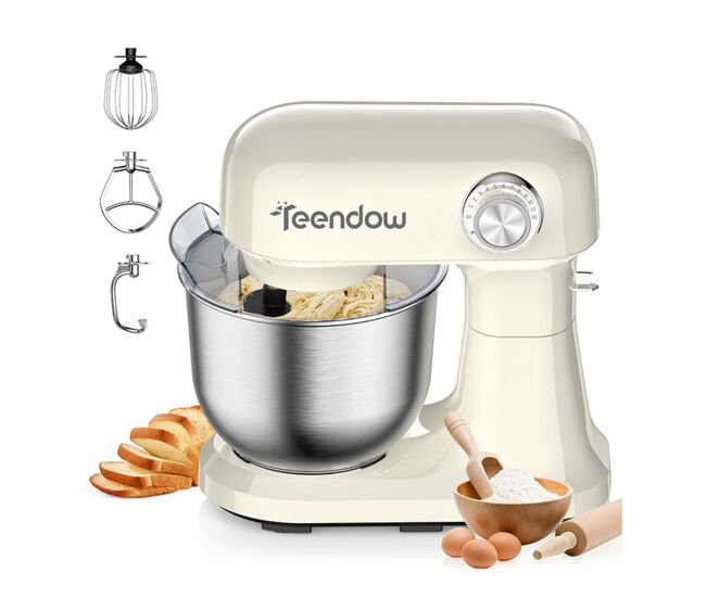Batedeira teendow sm-b03c 12 velocidades taça inox 5qt blanche