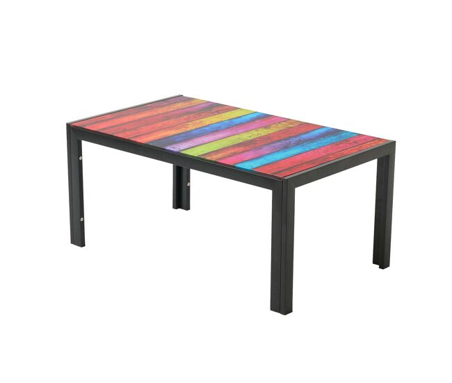 Mesa de centro 100 x 60 x 45 cm - vidro com pés metálicos, estilo moderno - preto