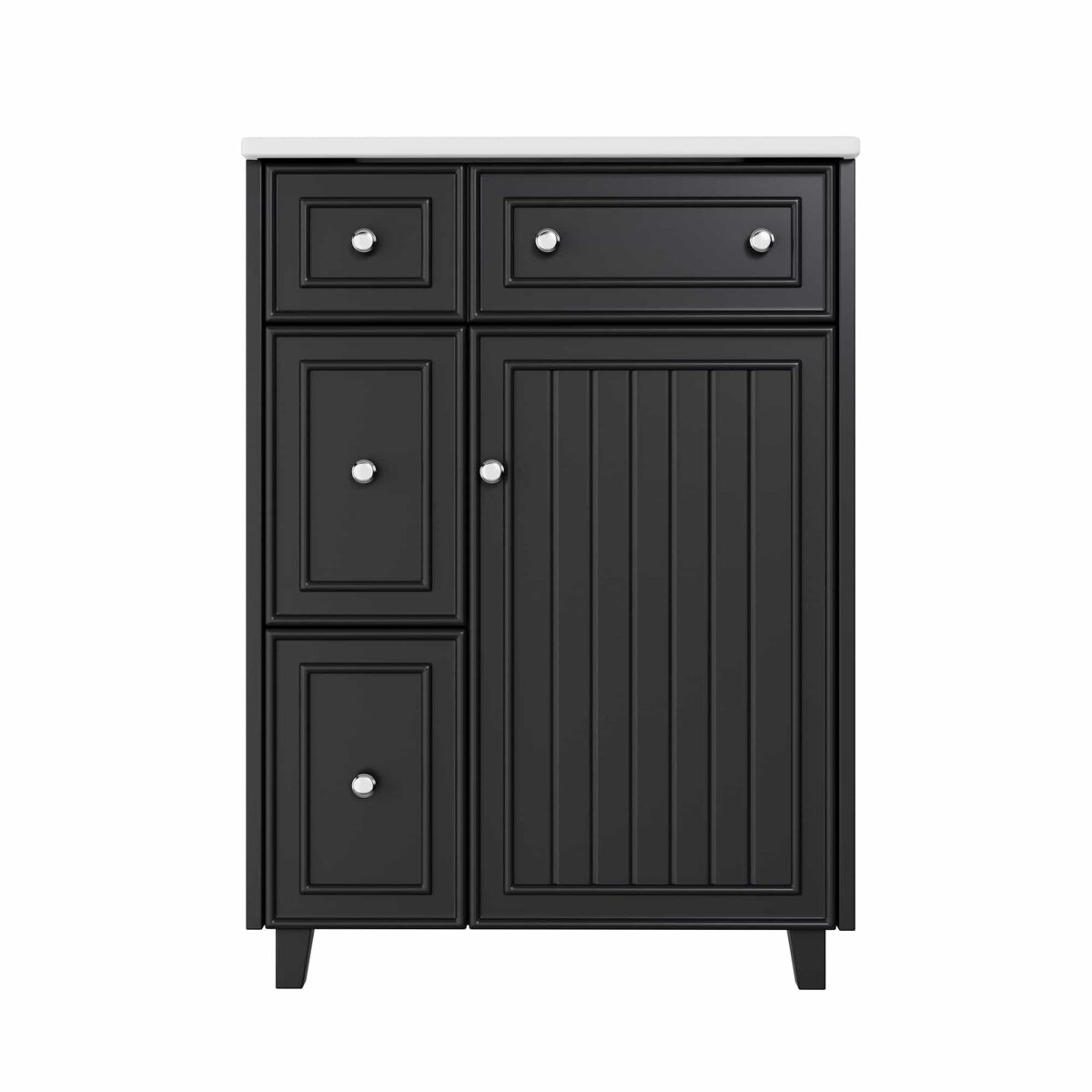 Armário de casa de banho 61x47x87 cm - lavatório independente com bacia de cerâmica integrada, design minimalista e moderno, móvel de arrumação - noir