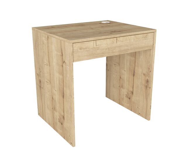 Secretária zafiro de 72 x 60 cm com gaveta, mesa de estudo e escritório, design compacto para escritório e quarto