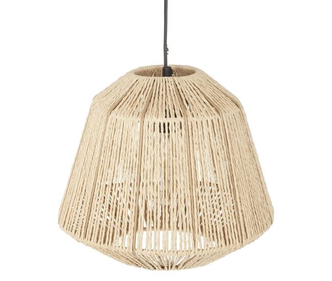 Candeeiro de teto suspenso em corda jily ø29x23,8 cm cor bege