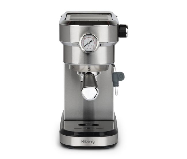 H.koenig cafetière professional espresso automática presión 20 bar exp820, acero inox, portable, 1.1l