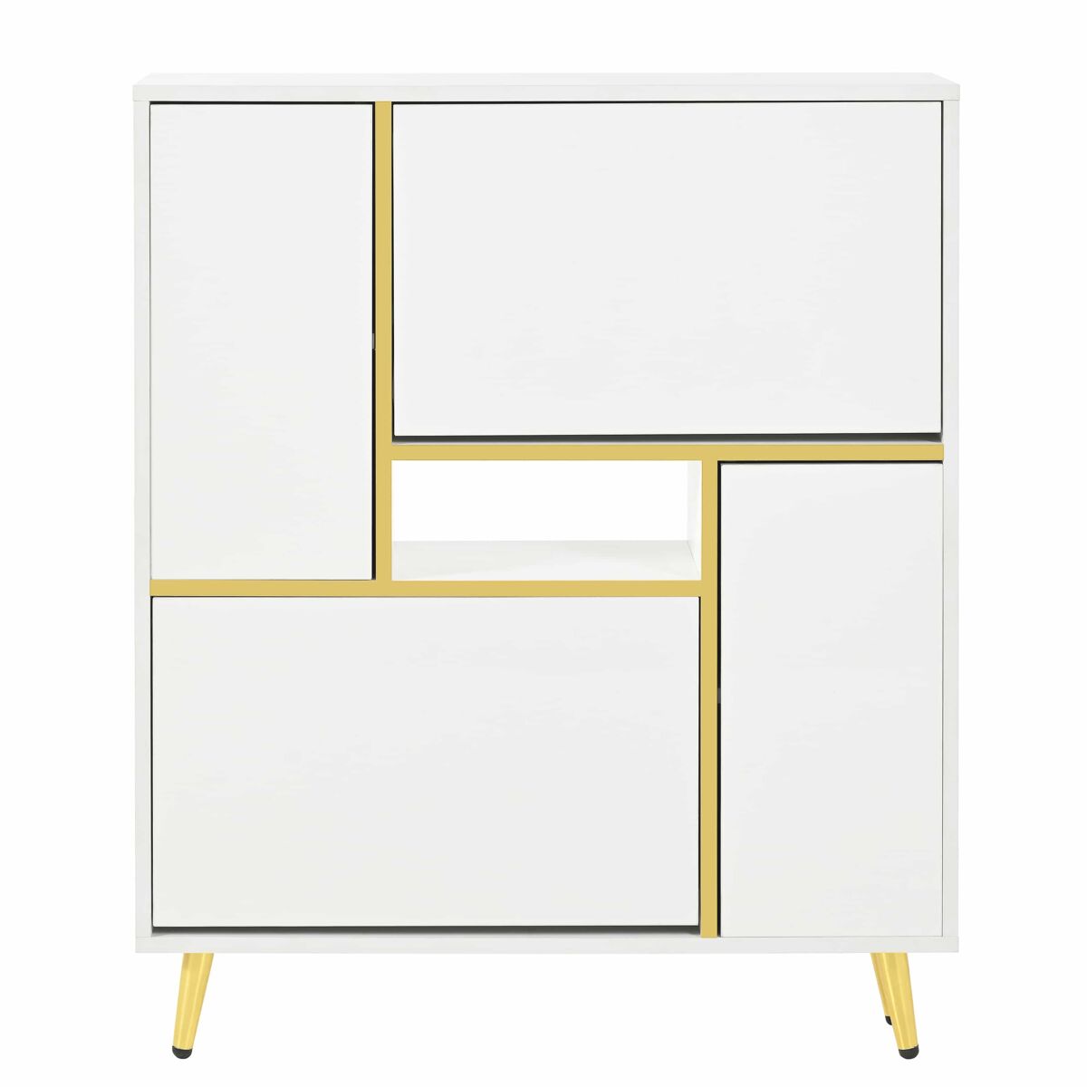 Sapateira moderna com led - aspeto brilhante - branco
