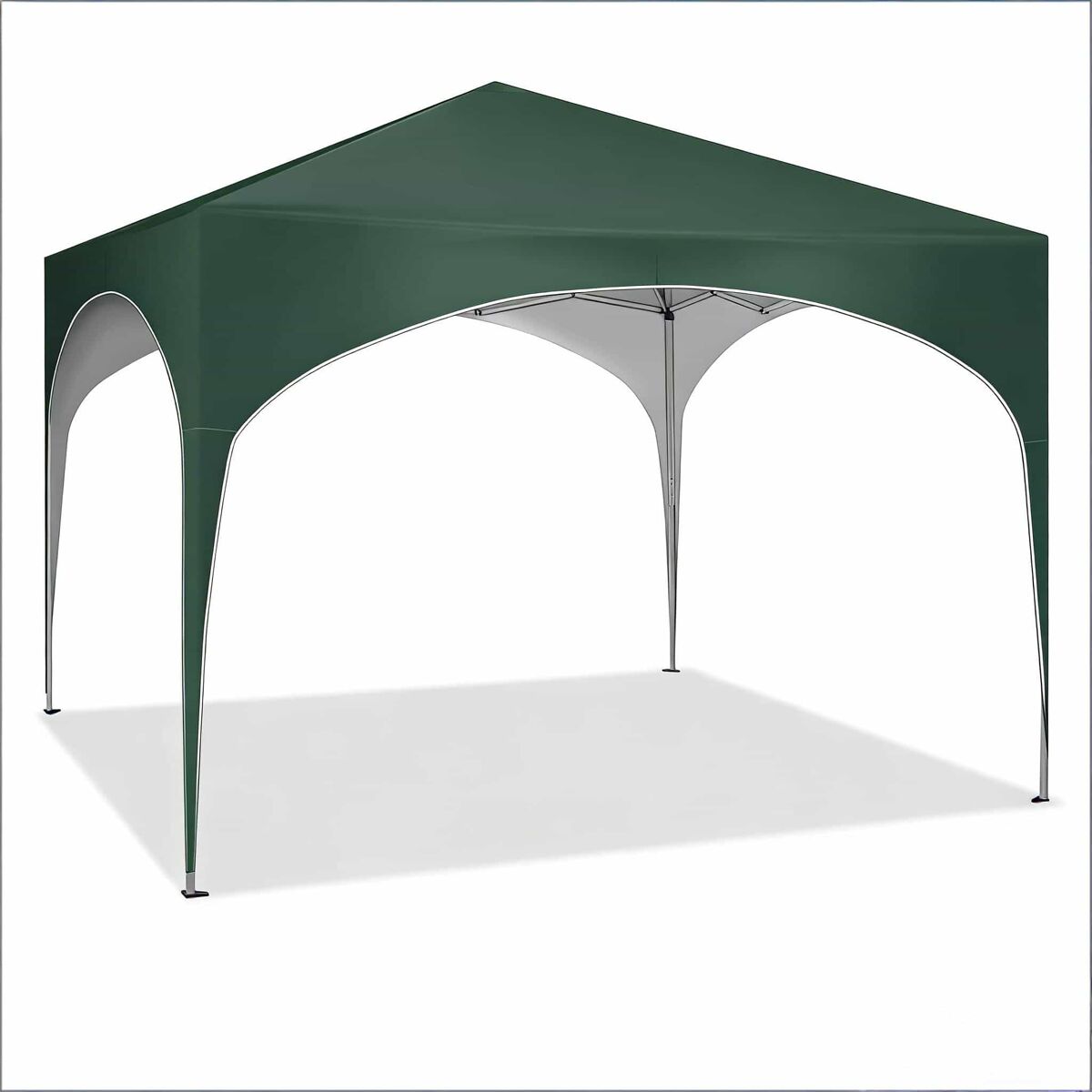 Gazebo de jardim 300x300 cm - proteção para pátio, terraço e festas ao ar livre - verde