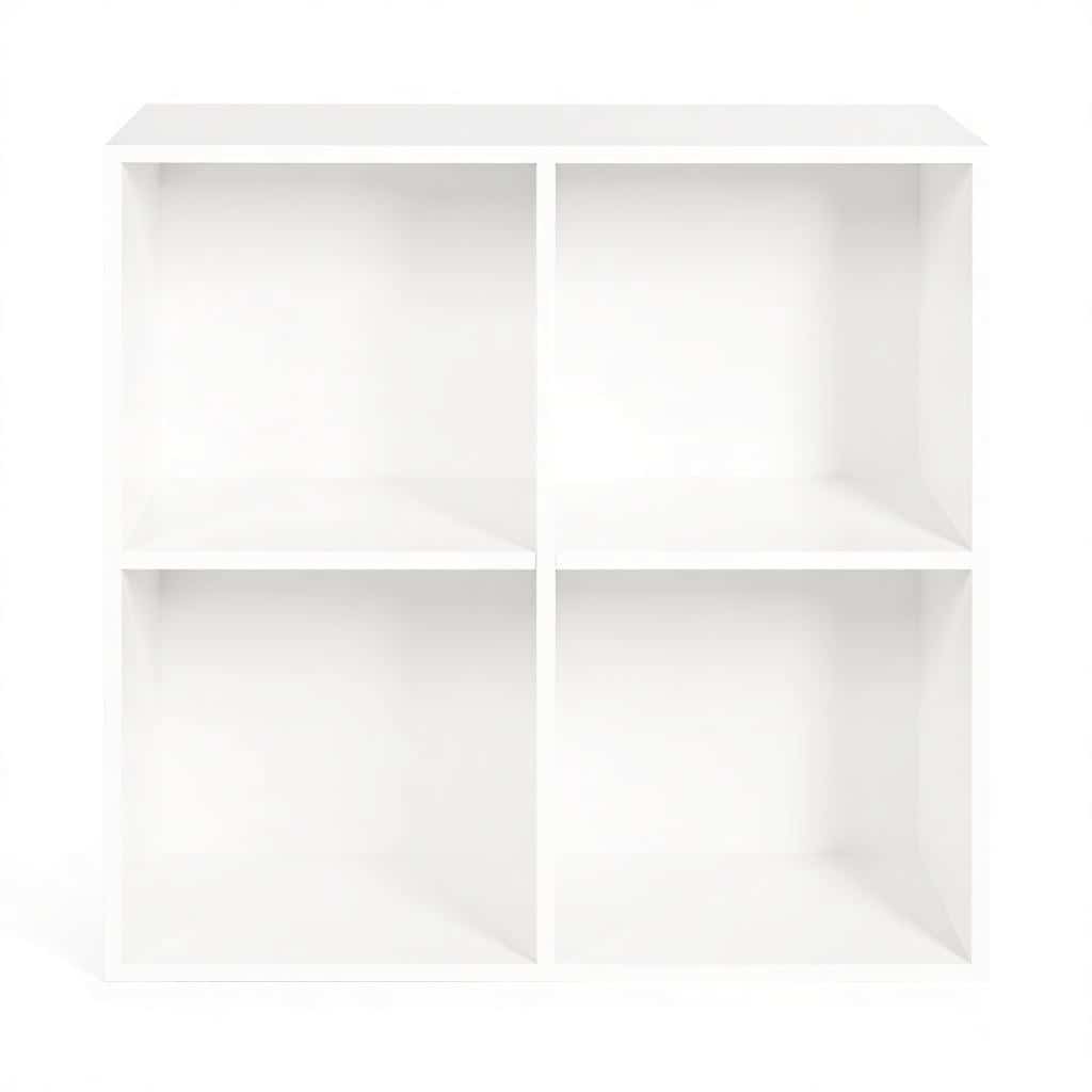 Estante de arrumação - design compacto e multifuncional, estante com cubos, estante aberta para sala de estar/sala de jantar - branco