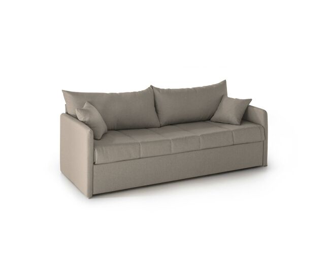 Sofá-cama 3 lugares com capa removível em tecido