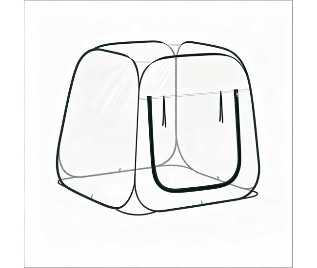 Mini-estufa 100x100x97 cm - design pop-up com fecho em u, proteção para plantas - transparente