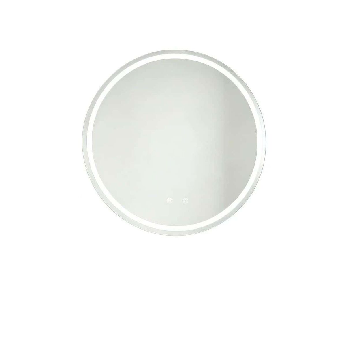 Espelho de casa de banho led redondo 80x80 cm - antiembaciamento, iluminação regulável, 3 temperaturas de cor, montagem na parede - argenté