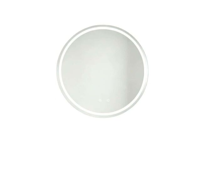 Espelho de casa de banho led redondo 80x80 cm - antiembaciamento, iluminação regulável, 3 temperaturas de cor, montagem na parede - argenté