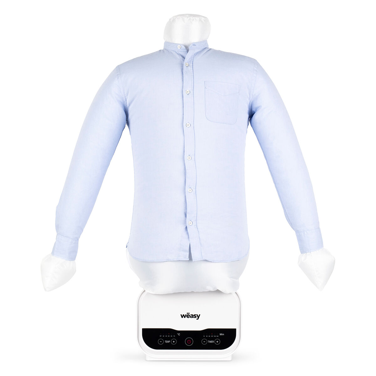 Weäsy iro320 manequim de engomar e secagem automática magic pressing para camisas, 1200w, até 130°c, blanc