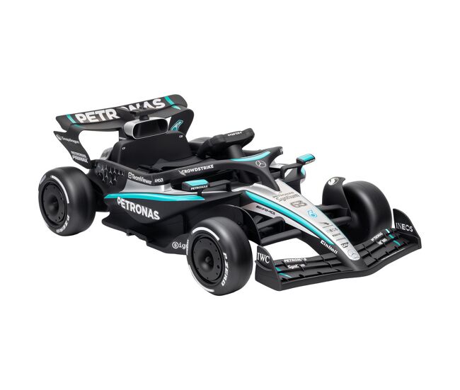 Aiyaplay kart électrique infantil mercedes-amg petronas f1 12 v com comando 2,4g, 2 motores, suspensão traseira, luzes led, música, 3-5 anos, noir