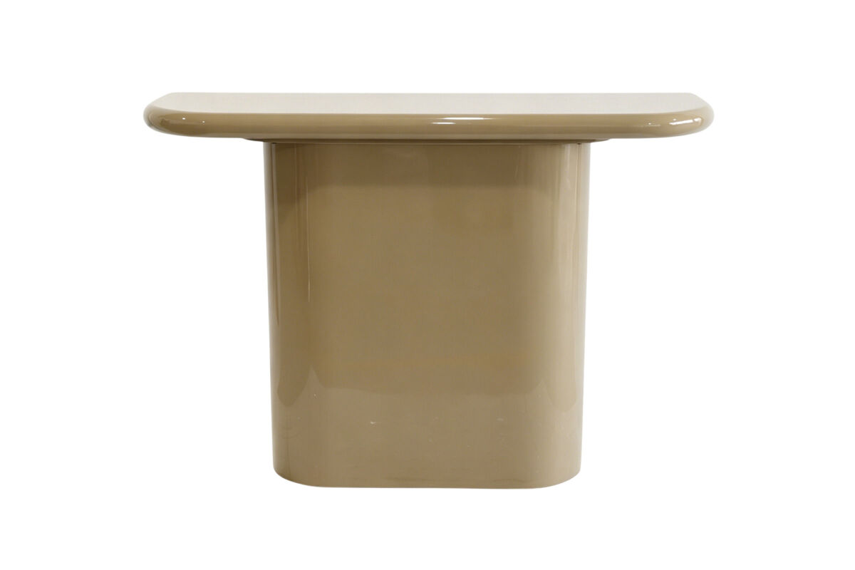 Mesa de apoio em mdf lacada na cor cinza-escuro brilhante