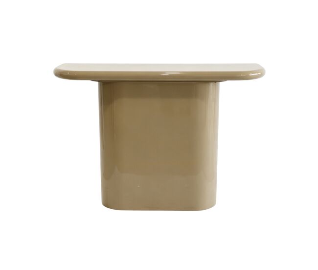 Mesa de apoio em mdf lacada na cor cinza-escuro brilhante