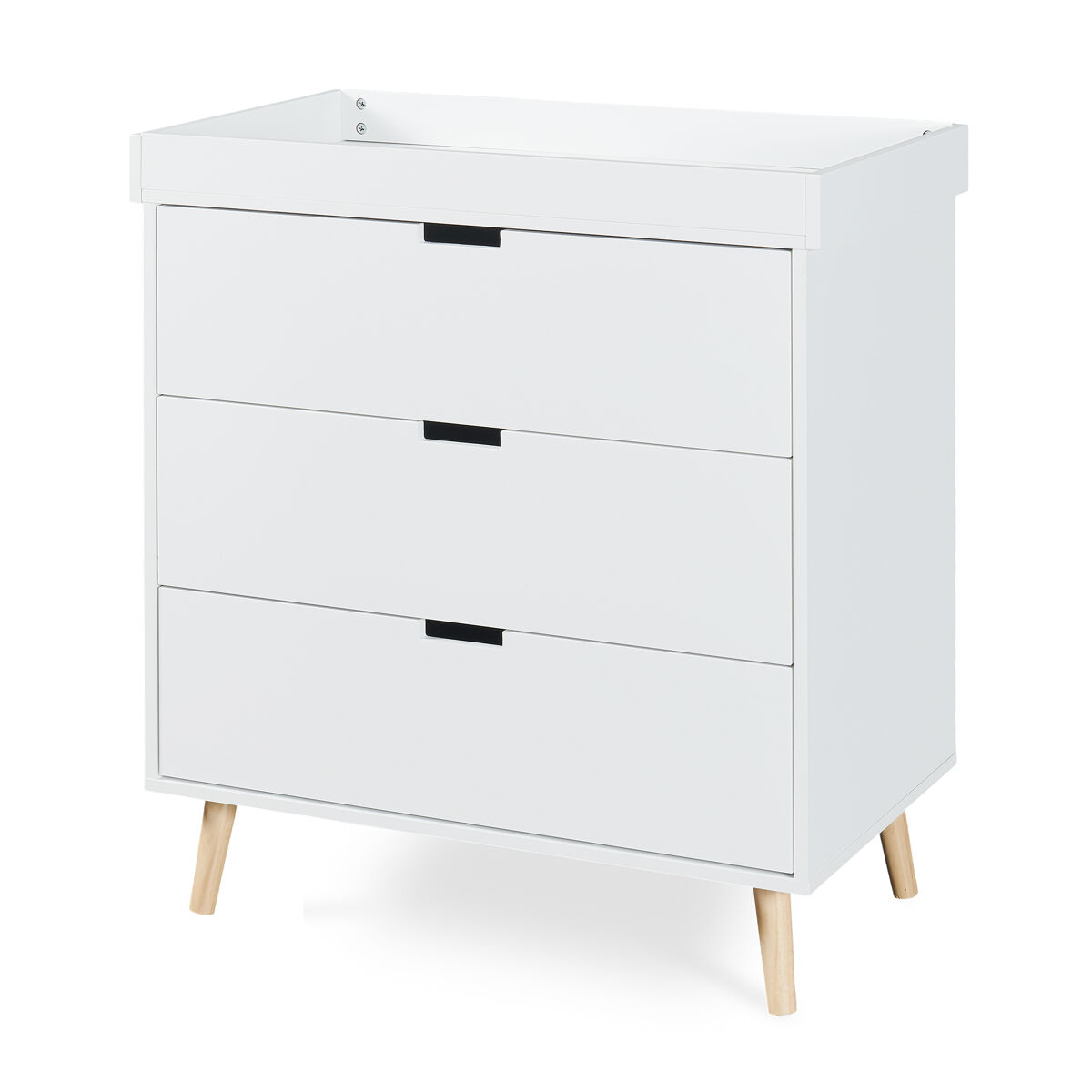 Cómoda muda-fraldas sallinrar com colchão removível 92x84x50 cm blanc [en.casa]