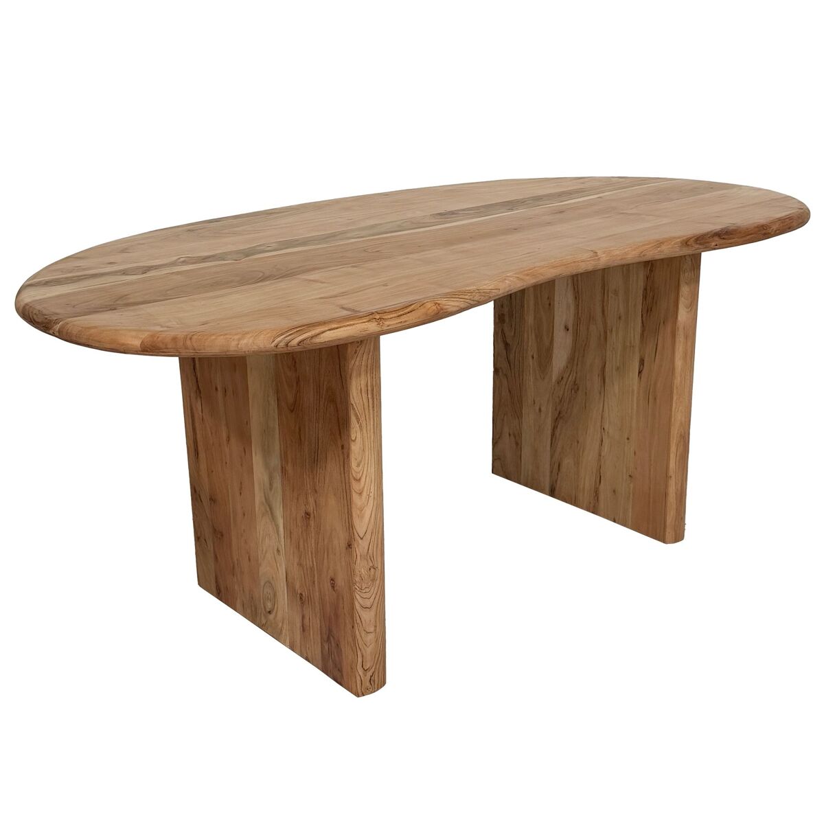 Mesa 180 x 90 x 76 cm madeira maciça de acácia retro