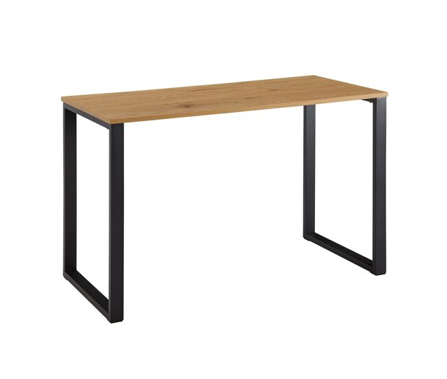 Mesa decoração carvalho / preto 120 x 60 x 76 cm mesa de design