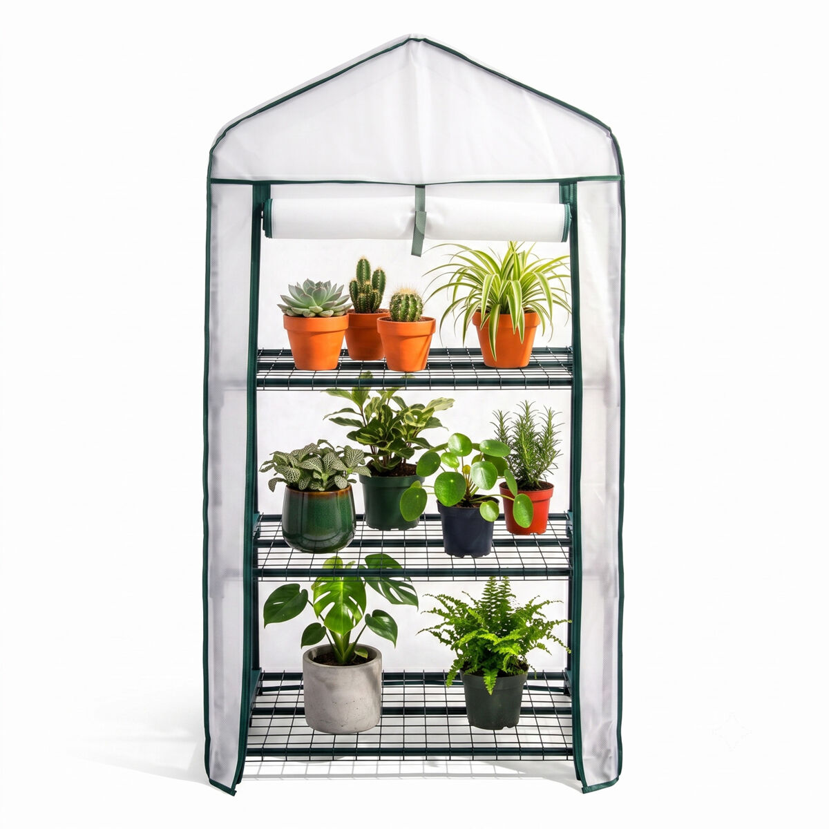 Estufa jardim 3 andares tecido não tecido nyana garden aço resistente ideal meia-estação