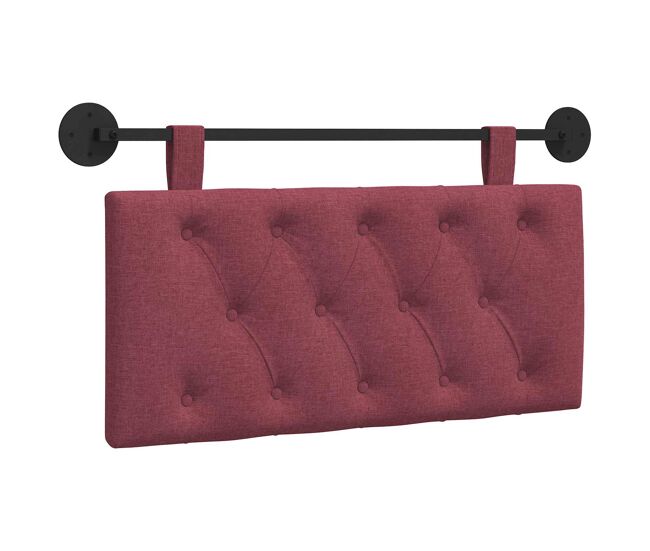 Cabeceira de cama suspensa vinho vermelho tecido