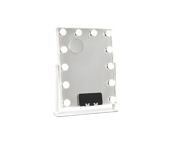 Espelho hollywood, 12 led, 3 tons, brilho regulável innovagoods