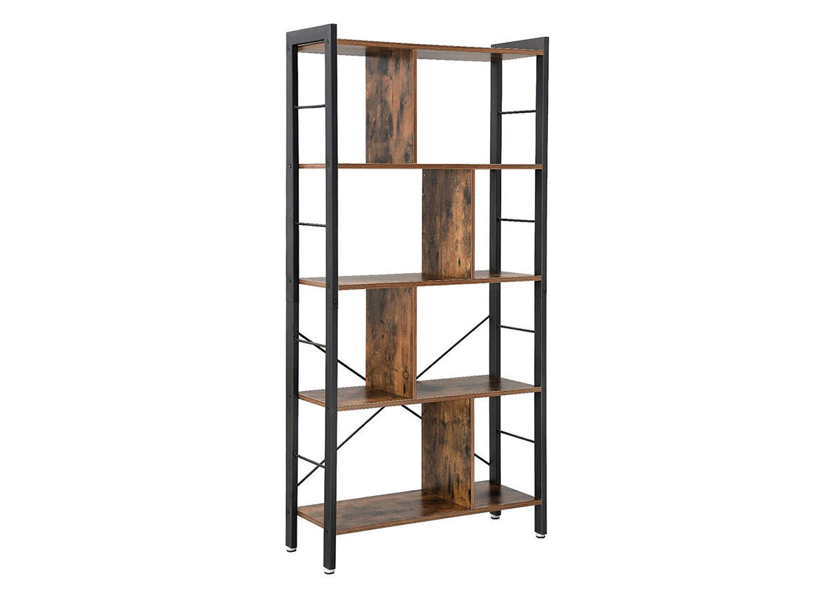 Estante 154 cm, castanho/preto