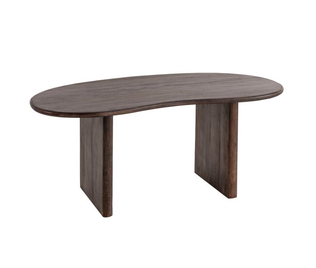 Mesa 180 x 90 x 75 cm madeira maciça de acácia retro; mesa home office sólida em forma