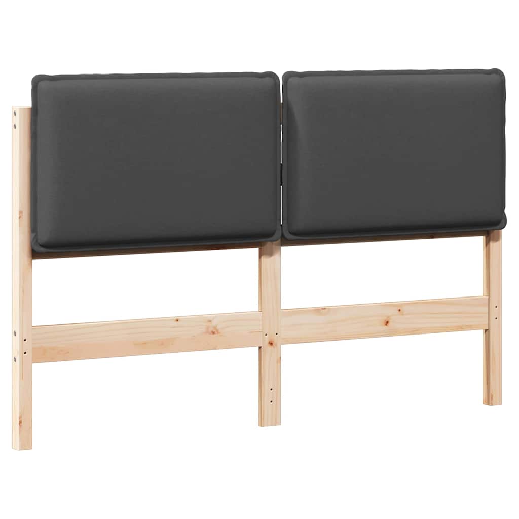 Cabeceira para cama de casal moderna estofada com cabeceira para cama de casal moderna gris natural e escuro 135 cm
