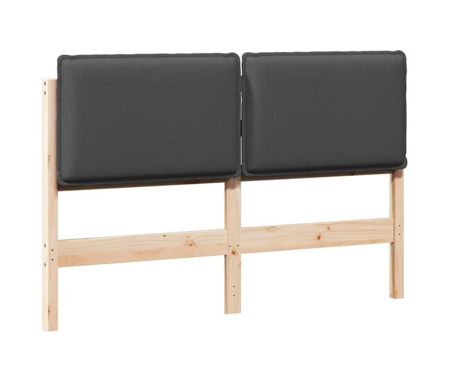 Cabeceira para cama de casal moderna estofada com cabeceira para cama de casal moderna gris natural e escuro 135 cm